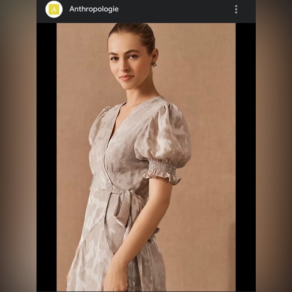 Grey Biscayne Ruffle Wrap Dress from BHLDN | Size S - Picture 8 of 9